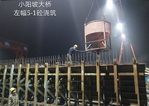 小阳坡大桥左幅5-1砼浇筑